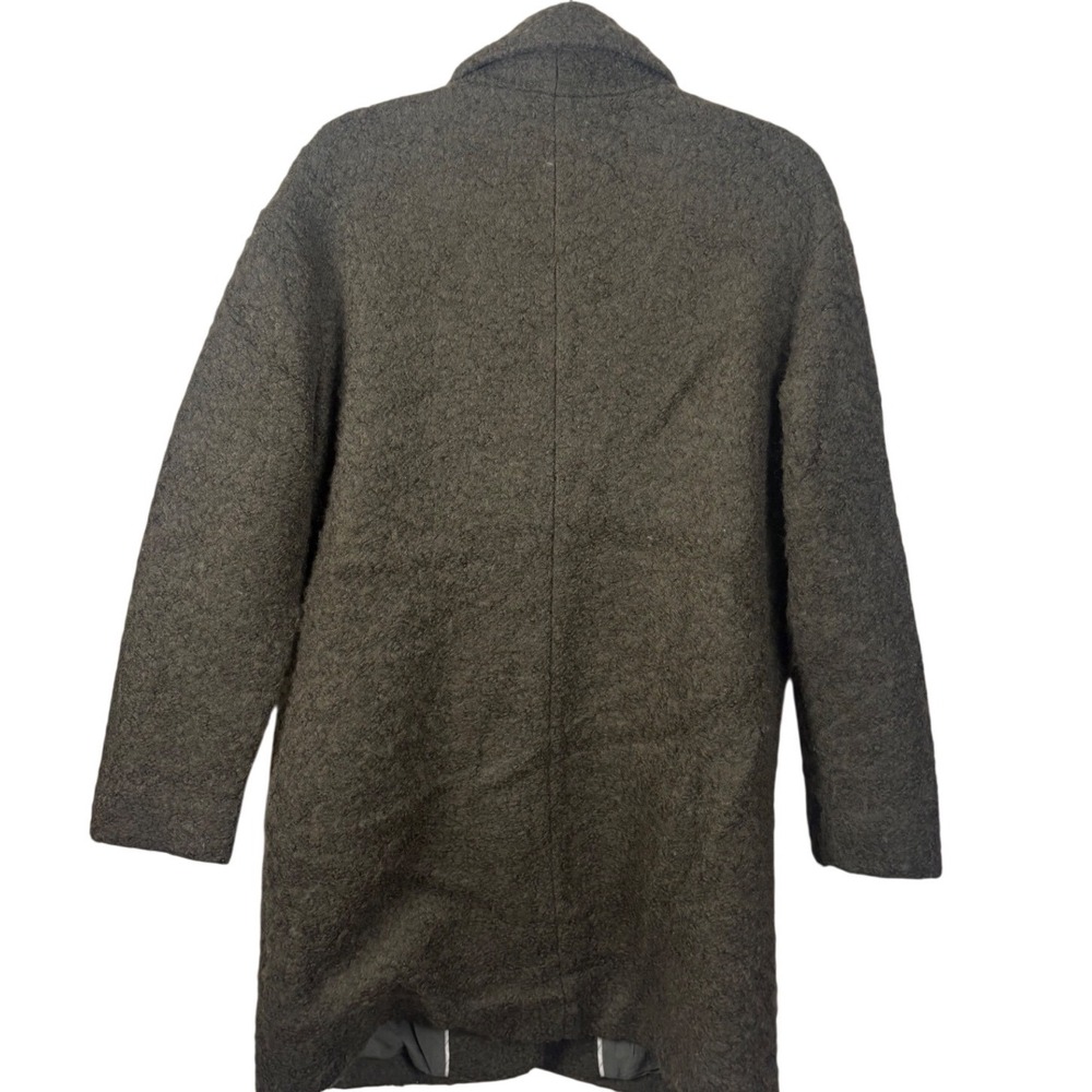 Maeve Anthropologie Boucle Oversized Olive Green Wool Blend Coat Medium - Picture 6 of 9